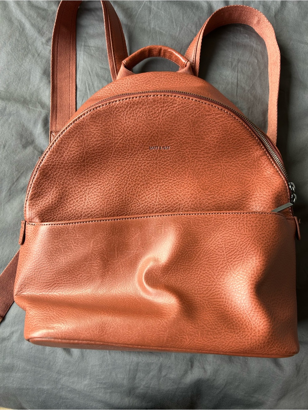 Matt & Nat Men's Rust Brown Vegan Leather Backpack